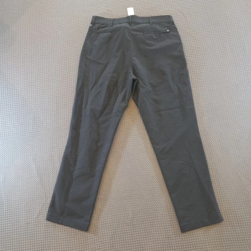 Banana Republic Mens Performance Trousers Black Straight Leg Chino Pants 34x30